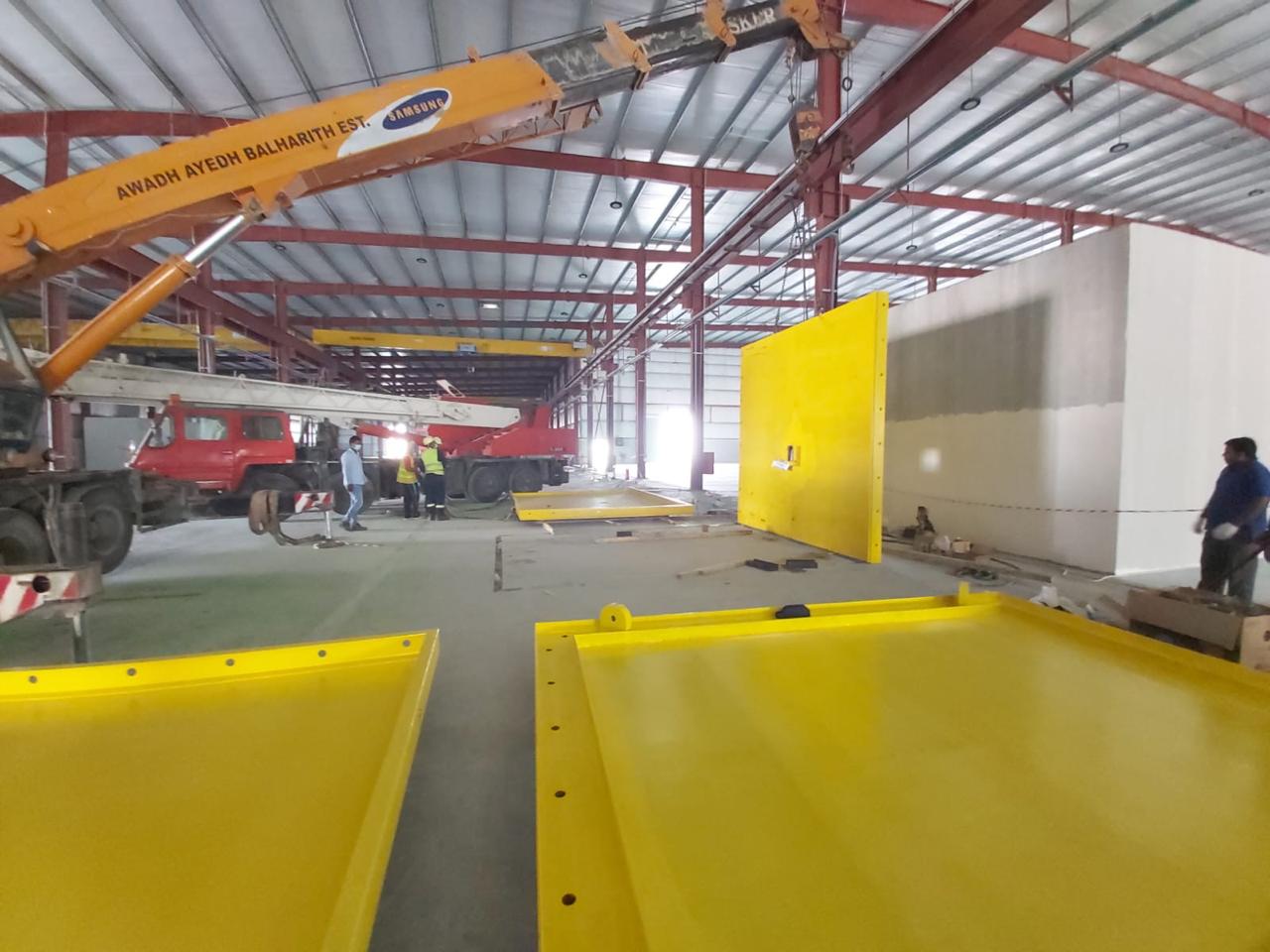 Completed hydro test cells in the workshop